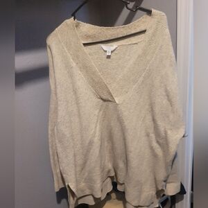 Plus Size 2X- Cream Color Long Sleeve Sweater